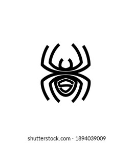 abstract modern simple spider with s initial letter logo