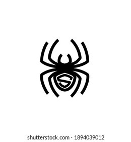 abstrakte, moderne, einfache Spinne mit dem Logo des Anfangsbuchstaben