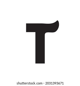 Abstract modern simple wrap logo design letter t