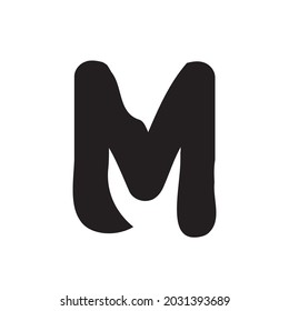 Abstract modern simple wrap logo design letter m