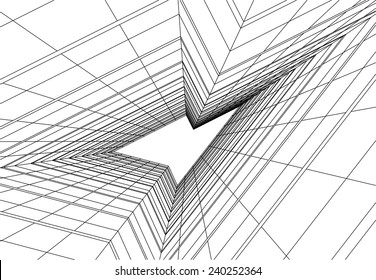 abstract modern skyscraper buildings