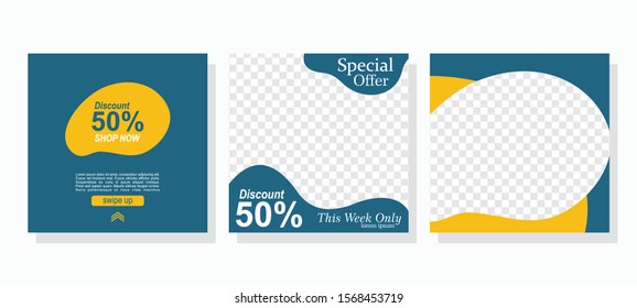 abstract modern slide unique sale banner design editable modern social media banner template