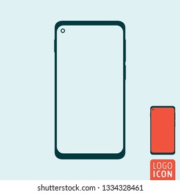 Abstract modern smartphone icon. Mobile phone frame simple flat design. Vector illustration.