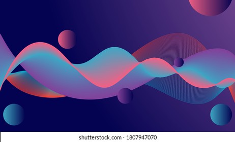 Abstract modern smooth color light waves background