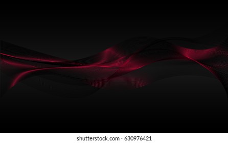 Abstract modern smooth red and black background design (eps 10)