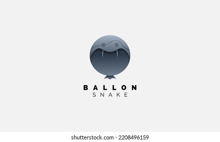 Abstraktes Modern Snake Logo mit Balloon-Konzept