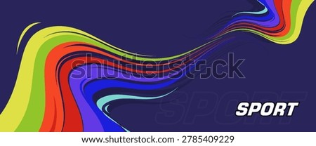 Abstract modern soccer colorful background for the design 2026 of Summer competitions at a sports camp for teenagers and children for recreation and training, football teams competitions 26. The colorful banner is decorated with sports symbols and icons of a soccer ball, winner cup, football whistle, players silhouette, fans, playing field with goals, volunteer, flat geometric shapes and lines layout. Suitable for brochures cover, posters, wallpaper, flyer, and social media posts and banners, web site, app, advertising print, fabric textile. Canada Mexico US America world festival event Background Vector illustration template
