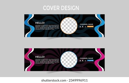 Abstract modern social cover design template.