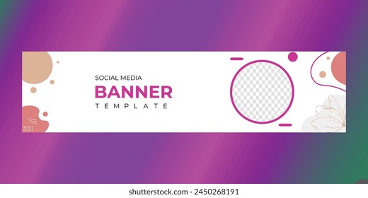 Abstract modern social media banner template