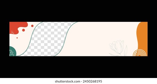 Abstract modern social media banner template