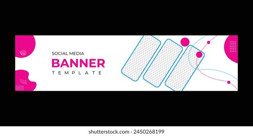 Abstract modern social media banner template