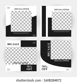 Abstract modern social media post with Editable simple corporate file