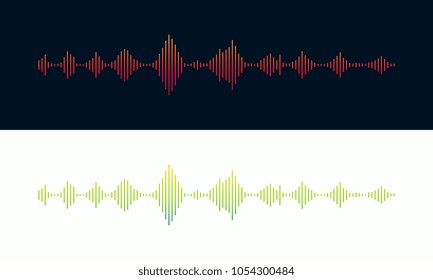 Abstract and Modern Sound Wave Vector illustration