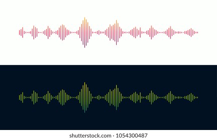 Abstract and Modern Sound Wave Vector illustration