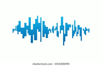 Abstract and Modern Sound Wave Vector illustration