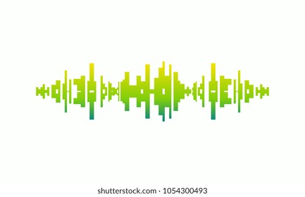 Abstract and Modern Sound Wave Vector illustration