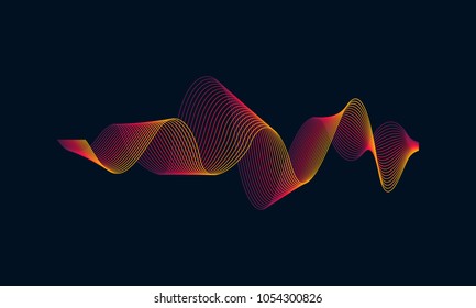 Abstract and Modern Sound Wave Vector illustration