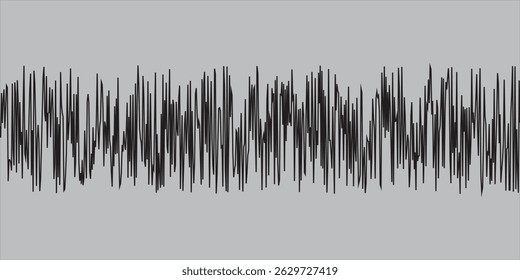 Abstract modern sound waves. Black lines on black. Audio signal shapes. Bold graphic elements.eps10