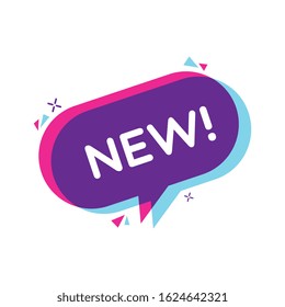 Abstract Modern Speech Bubble New Label