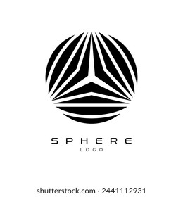 Vector abstracto y moderno del logotipo de la esfera