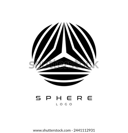 Abstract and modern sphere logo icon vector