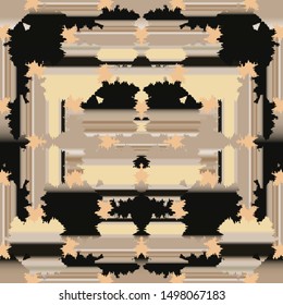 Abstract modern splash vector seamless pattern. Colorful splatters background. Grunge ornamental rough backdrop. Decorative patterned geometric design. Creative symmetric ornament. For fabric, prints.