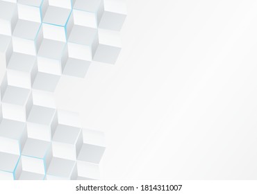 Resumen del fondo cuadrado moderno. Textura geométrica blanca y gris. ilustración vectorial
