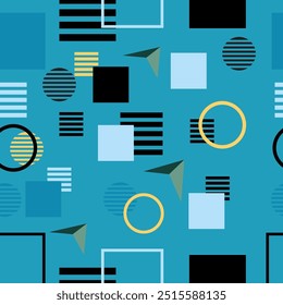 Abstract modern square colorful geometric pattern background seamless repeating pattern stripes backdrops vector illustration flat design for wallpaper or background or Fabric EPS 10