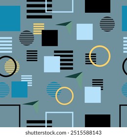 Abstrato moderno quadrado colorido padrão geométrico plano de fundo padrão repetitivo sem costura listras pano de fundo vetor ilustração design plano para papel de parede ou fundo ou tela EPS 10