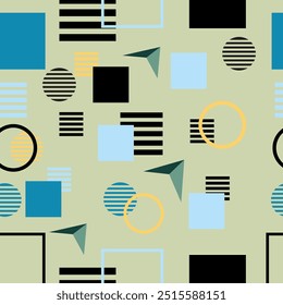 Abstrato moderno quadrado colorido padrão geométrico plano de fundo padrão repetitivo sem costura listras pano de fundo vetor ilustração design plano para papel de parede ou fundo ou tela EPS 10