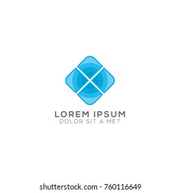 Abstract Modern Square Logo Design Vector Template