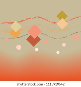 Abstract modern of square on colorful background. Fashion graphic stars design. Modern stylish abstract texture. Colorful template for prints, textile, wrapping, business, etc. Vector illustration