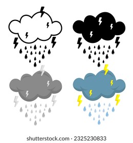 Abstract Modern Stormy Silhouette Illustration, can be used for business designs, presentation designs or any suitable designs.