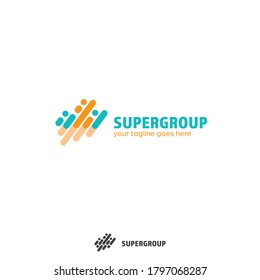 Abstract modern stripe logo icon symbol vector like pulse graphic