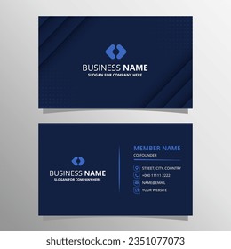 Abstract Modern Striped Blue Business Card Template With Dots, can be used for business designs, presentation designs or any suitable designs.