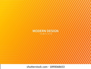 Resumen de líneas rayadas modernas en un fondo degradado de color naranja. Puede usar para publicidad, afiche, plantilla, presentación comercial. Ilustración del vector