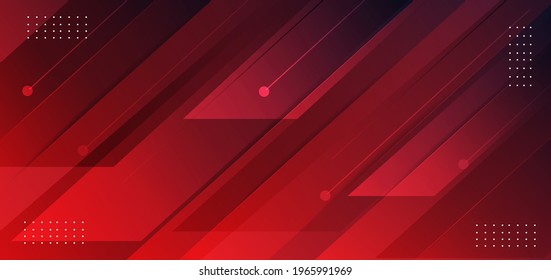 Abstract modern stripes geometric diagonal red background. You can use for ad, poster, template, business presentation. Vector illustration