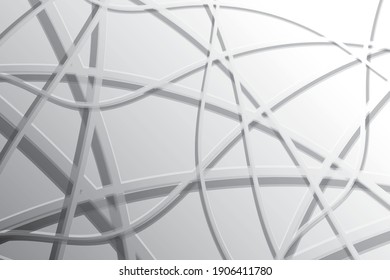 Abstract modern stripes, white and gray  background. Vector illustration.