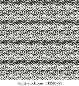 Abstract modern stroke in black and white flecks. Seamless pattern.