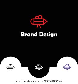 Abstract and modern studio logo design.
