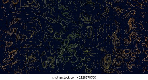 Abstract Modern Style 3D Geometric Background Design, Colorful Round Lines Pattern - Dark Digitally Generated Line Art in Editable Vector Format