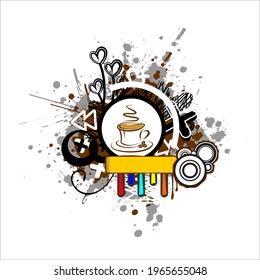 Abstract modern style with compositions made of various shapes in colors. vector illustration.
