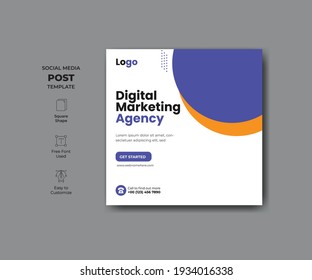 Abstract modern style social media banner template design. Promotional web banner for social media.