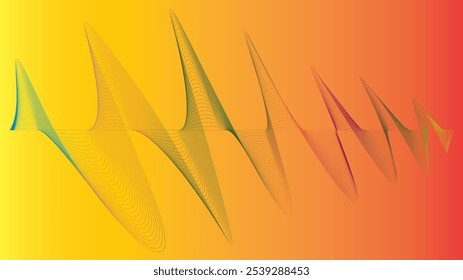 Abstract Moderner stylischer dynamischer orangefarbener Wellenhintergrund.