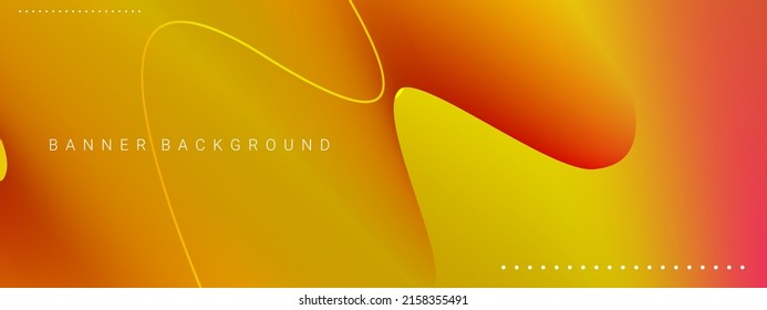 Abstract modern stylish fluid pattern bright banner design 