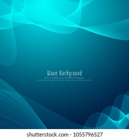 Abstract modern stylish wave blue background