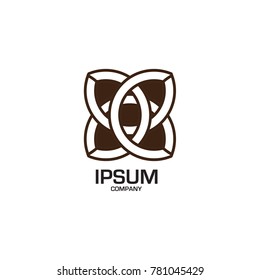 Abstract modern team company logo design. Media app relations vector icon.