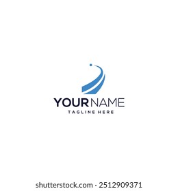 Abstract modern tech brand logo design.