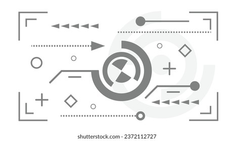 Resumen de antecedentes industriales tecnológicos modernos. Ilustración vectorial de arte de línea contemporánea