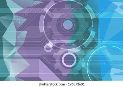 Abstract modern technical background with place for your text - vector illustration